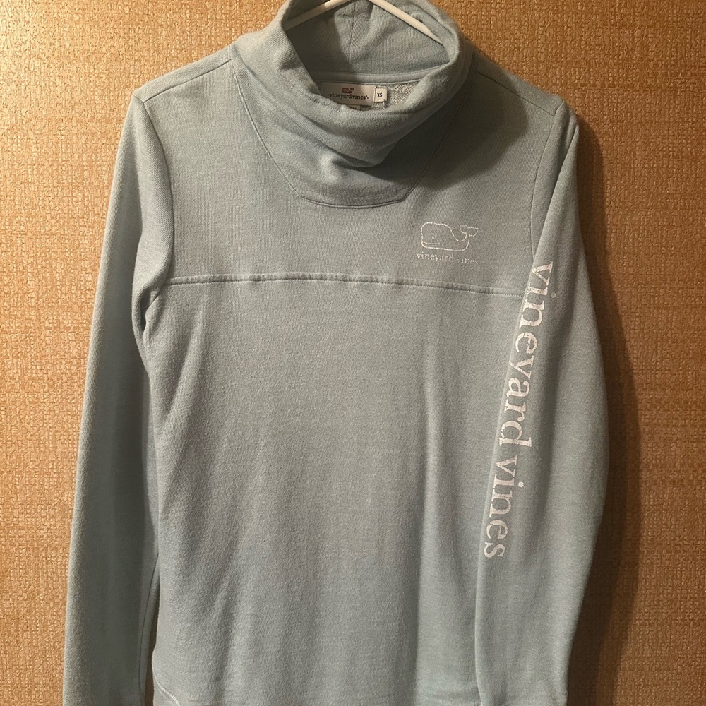 Vineyard Vines XS Soft Blue Turtleneck Sweater